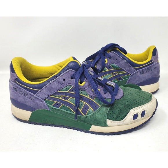 Asics Gel-Lyte III OG Sneaker Shoes 1201A526-300 Hunter Green Purple Matter Gold main image 10